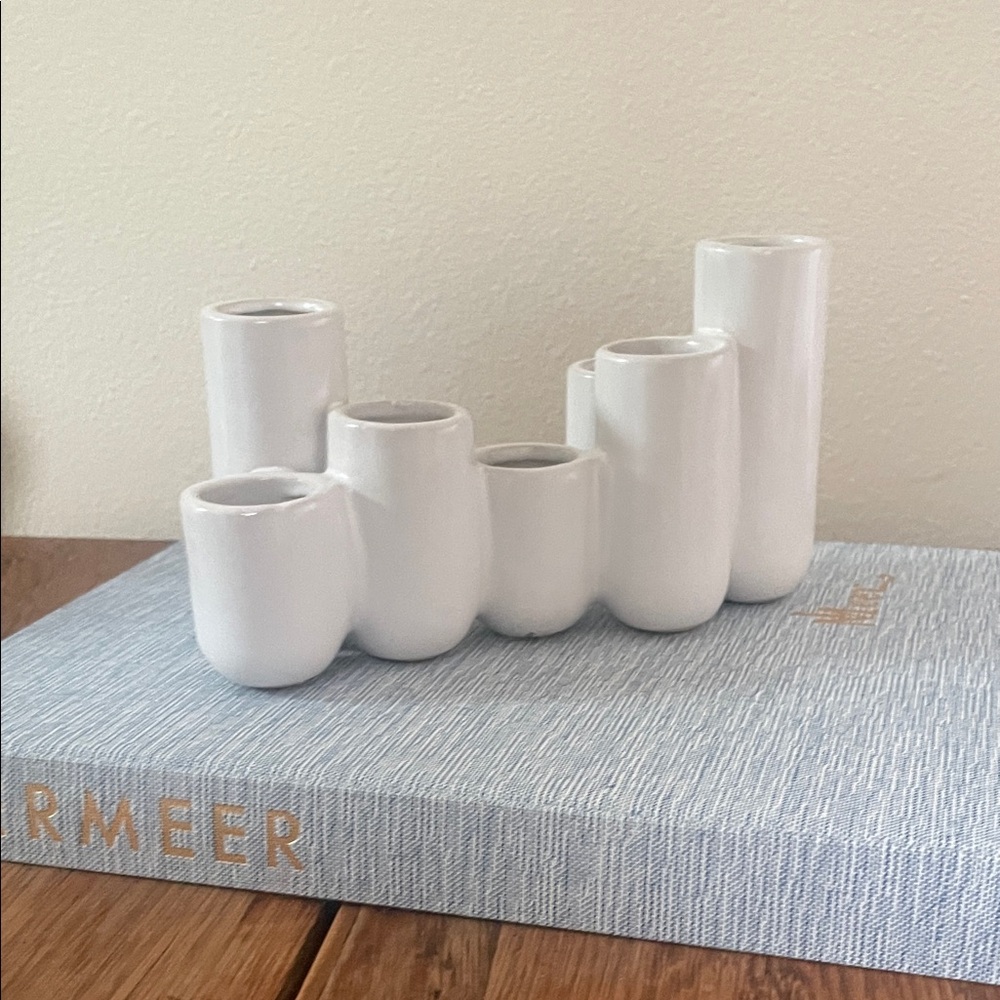 HomArt Luna Bud Vase Cluster – Ceramic Matte White - Picture 3 of 6